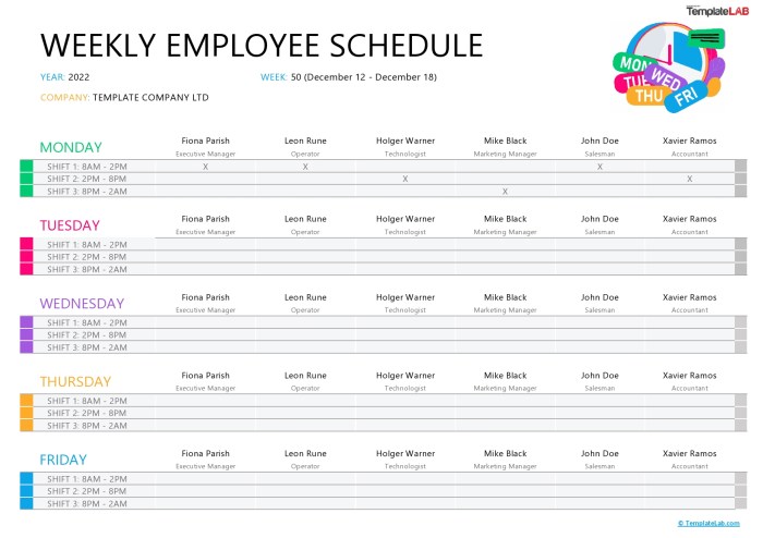 Free schedule maker for employees