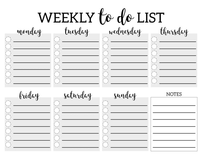 Online to do list planner
