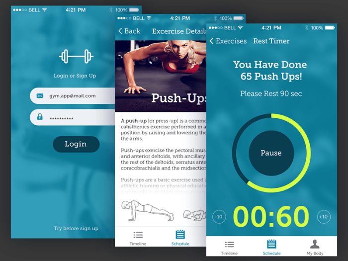 Gym diary app