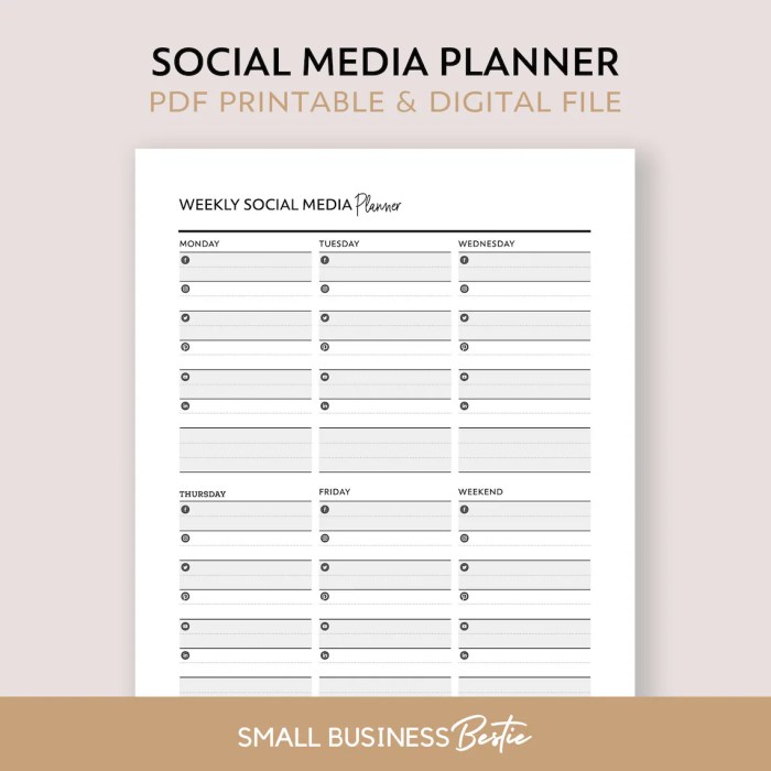 Social media post planner