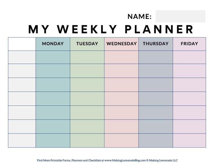 Schedule planner