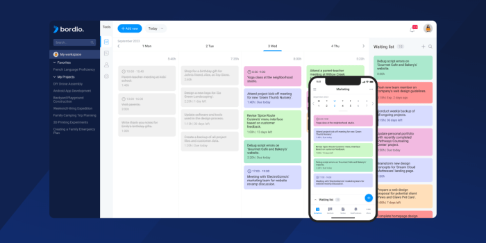 Electronic calendar planner