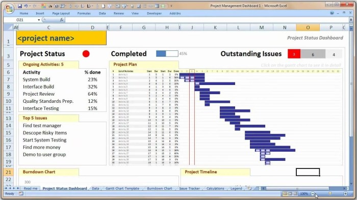 Project timeline excel