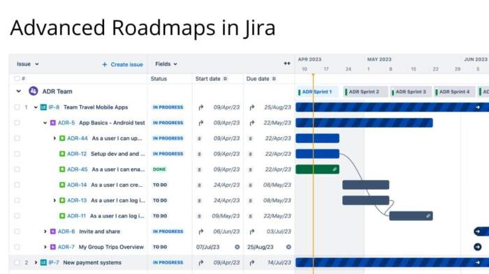 Jira product roadmap