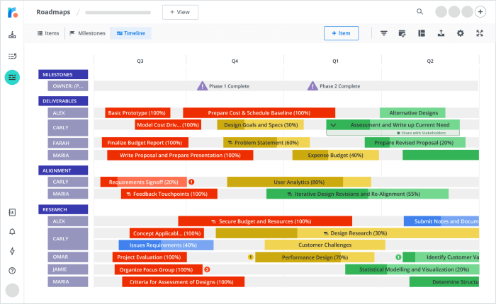Project roadmap examples